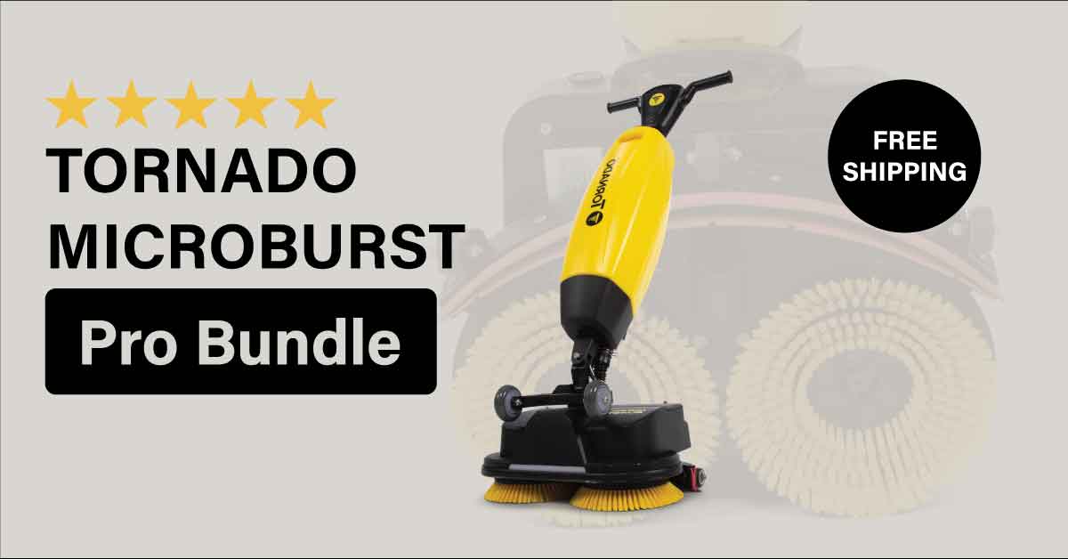 Tornado Microburst Pro Bundle Review: Ultra-Compact Floor Scrubber with Free Shipping